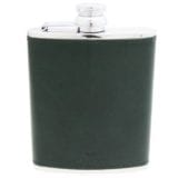 6oz Green Leather Hip Flask