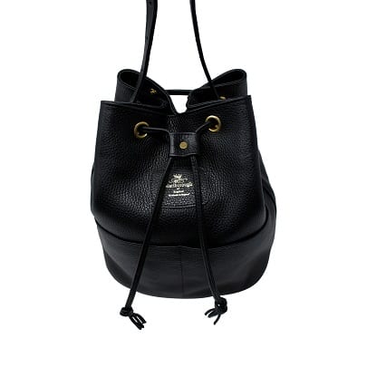 black leather bucket bag uk