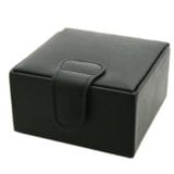 Black Leather Jewellery Box Small