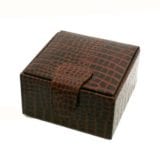 Brown Nile Croc Leather Jewellery Box