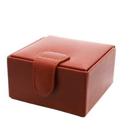 Chestnut Leather Jewellery Box Small