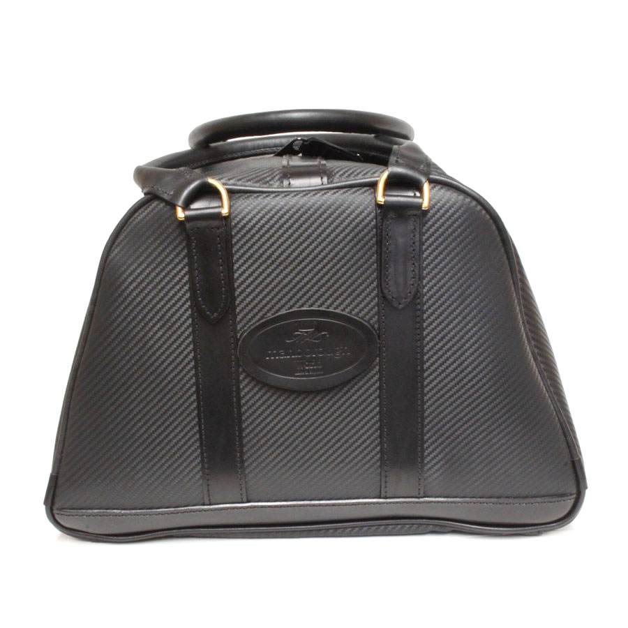 Black Carbon Fibre Helmet Bag Handmade Luxury Leather Gifts